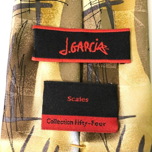 J Garcia Tie Collection Fifty Four Scales Silk Necktie - Picture 6 of 11